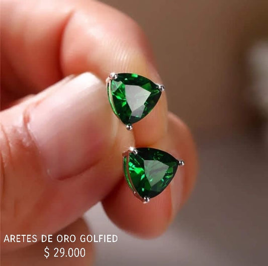 Aretes de oro golfied