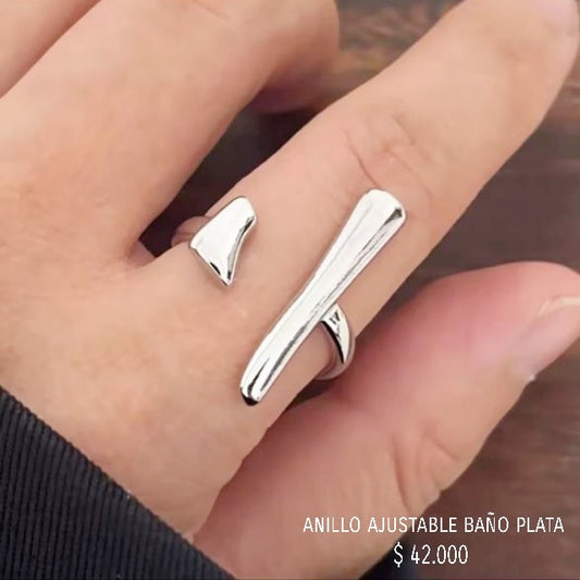 Anillo ajustable baño plata