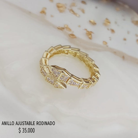 Anillo ajustable rodinado