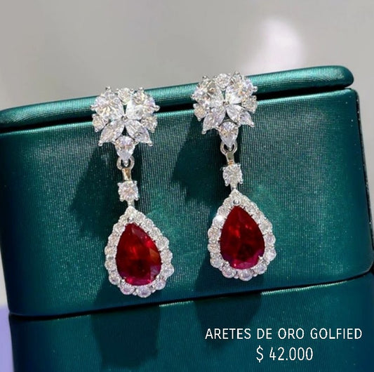 Aretes de oro golfied