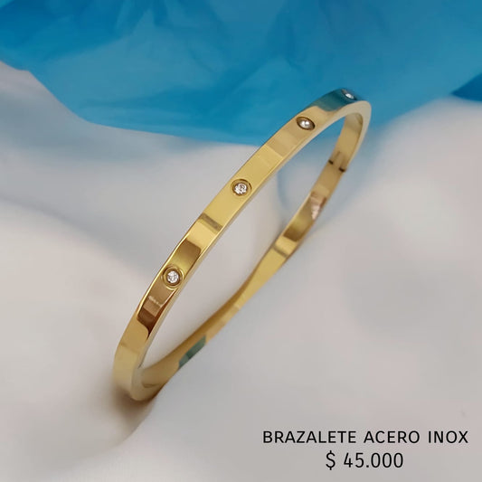 Brazalete acero inox dorado