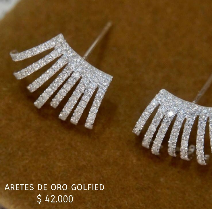 Aretes de oro golfield