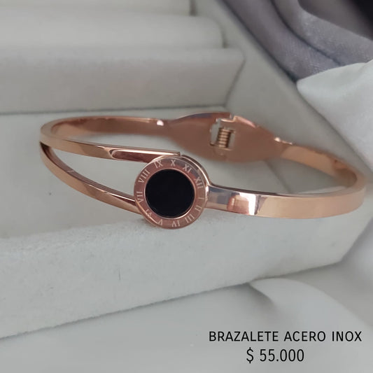 Brazalete acero inox oro rosa
