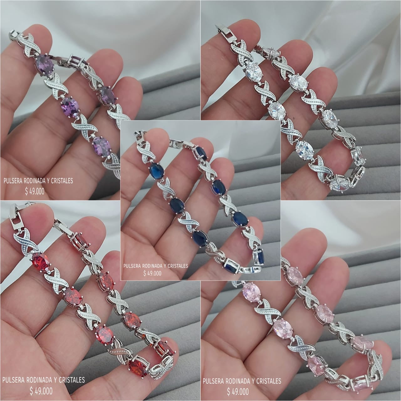 Pulsera y cristales rodinada
