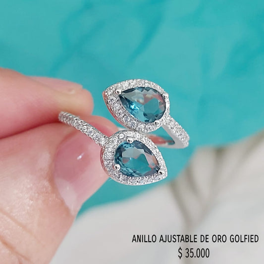 Anillo ajustable de oro golfield