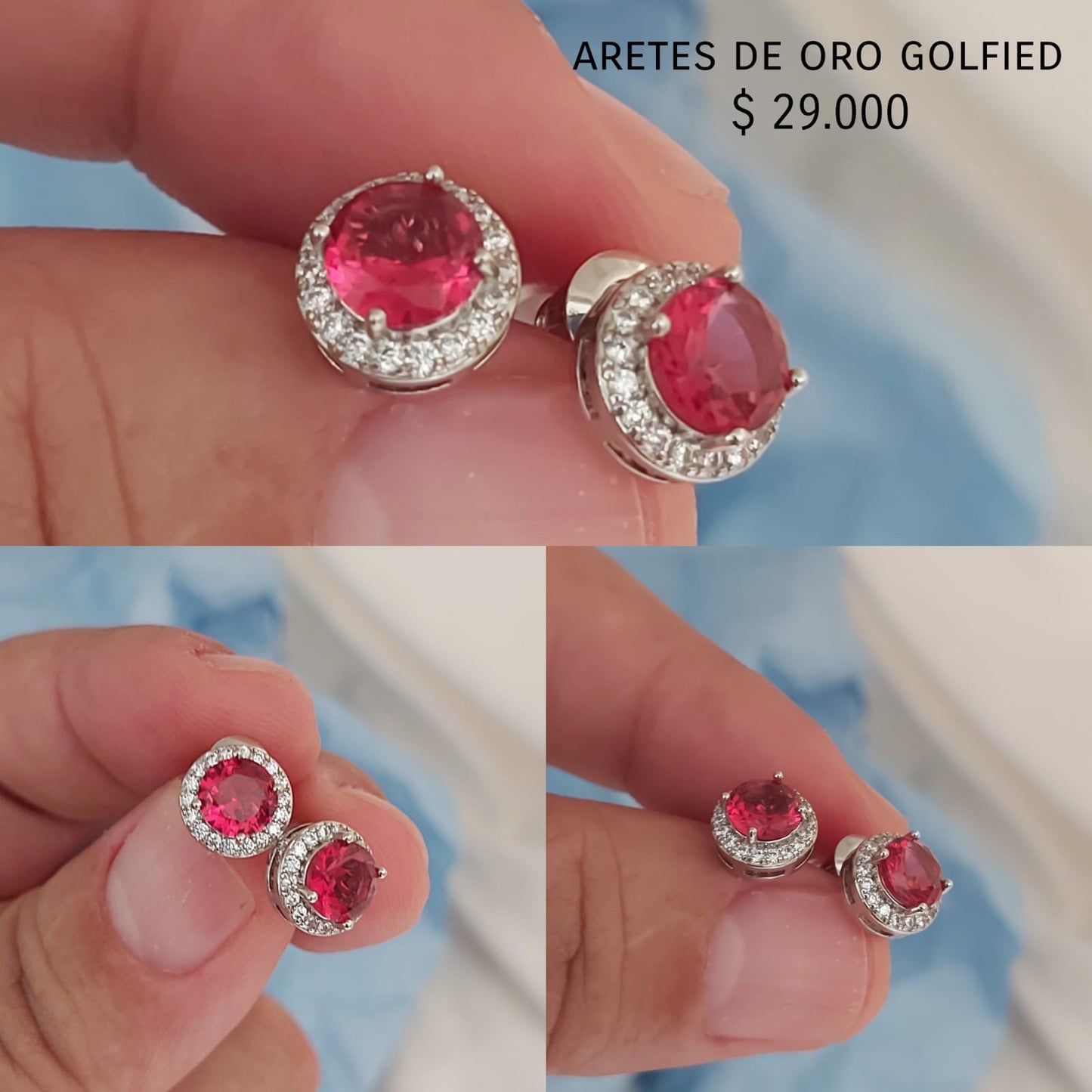 Aretes de oro golfield