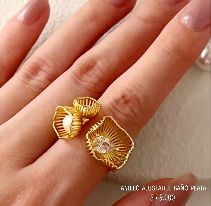 Anillo ajustable rodinado