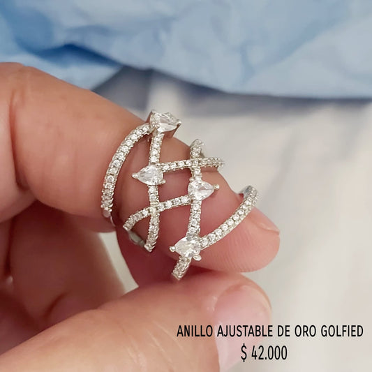 Anillo ajustable de oro golfield