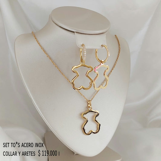 Set to*s acero inox collar y aretes