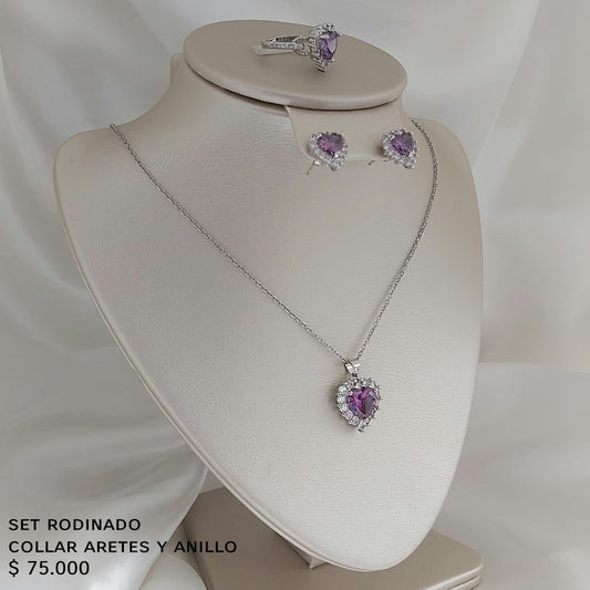 Set de collar aretes y anillo de oro golfield
