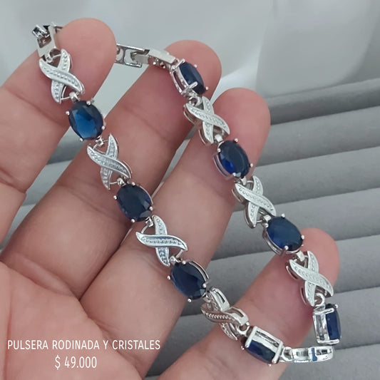 Pulsera y cristales rodinada