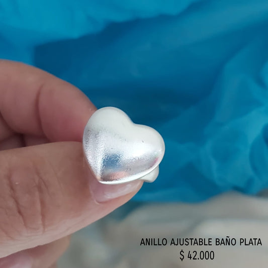 Anillo ajustable baño plata
