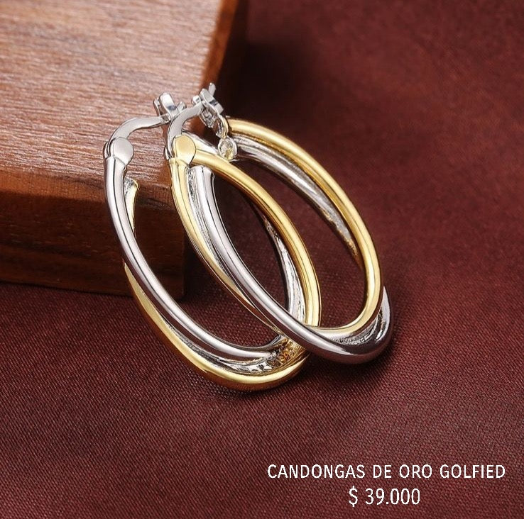 Candongas de oro golfied