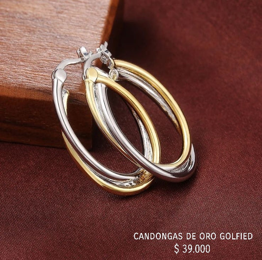 Candongas de oro golfied