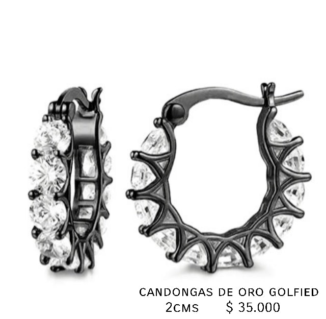 Aretes de oro golfield (2cms)