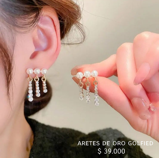 Aretes de oro golfield