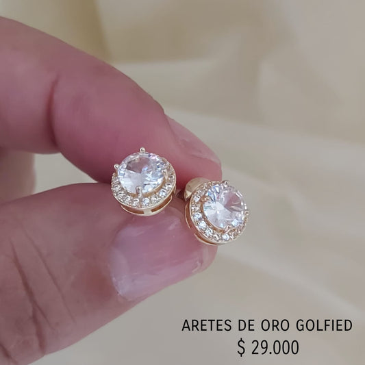 Aretes de oro golfield