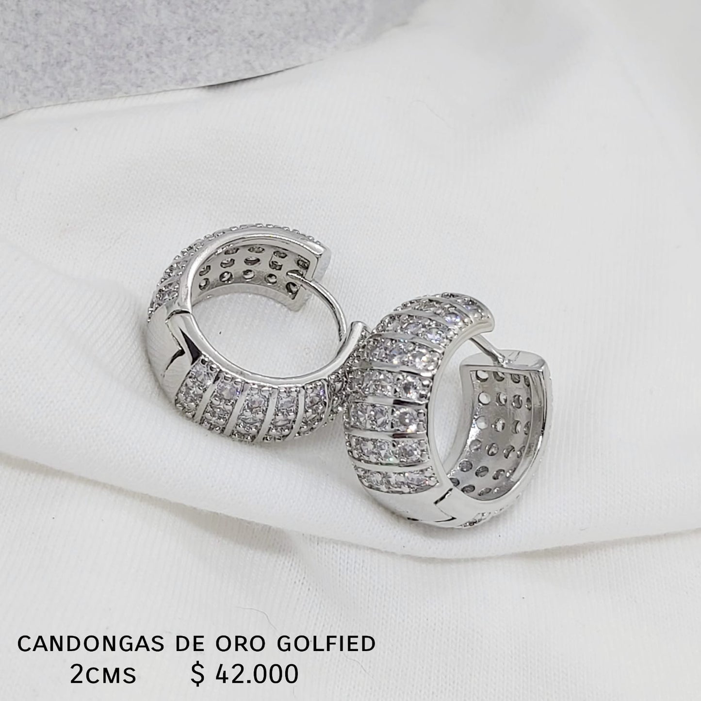 Candongas de oro golfield  (2cm)