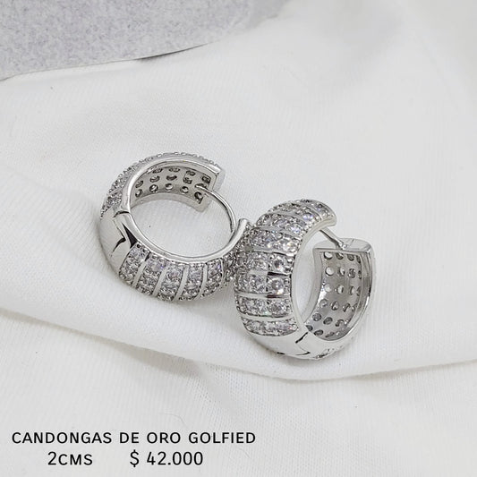Candongas de oro golfield  (2cm)