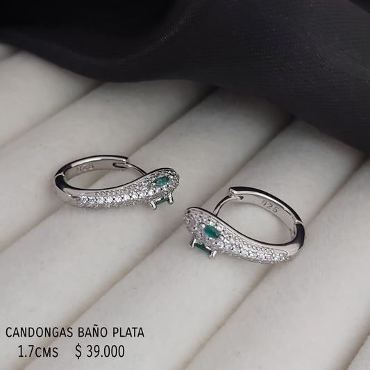 Candongas baño plata
