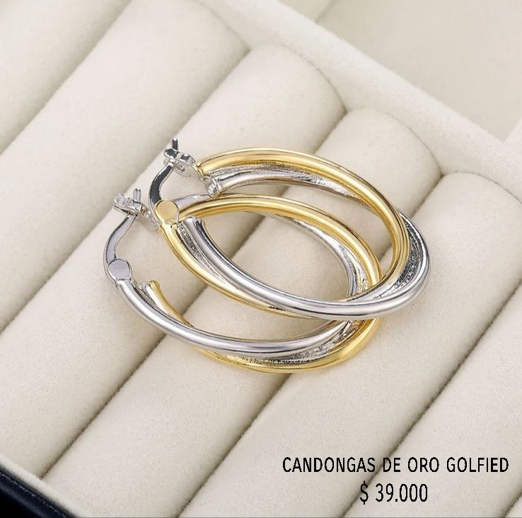 Candongas de oro golfied