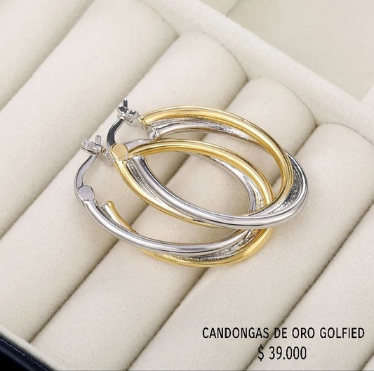 Candongas de oro golfied