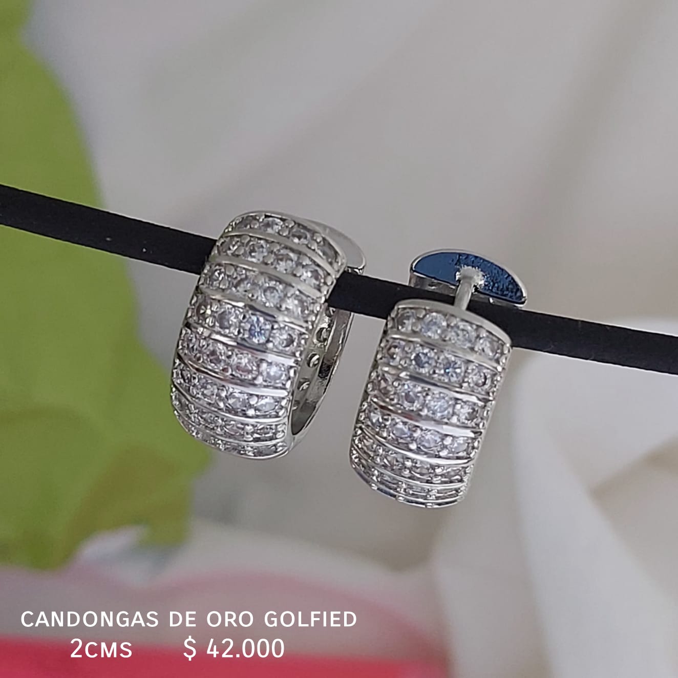 Candongas de oro golfield  (2cm)
