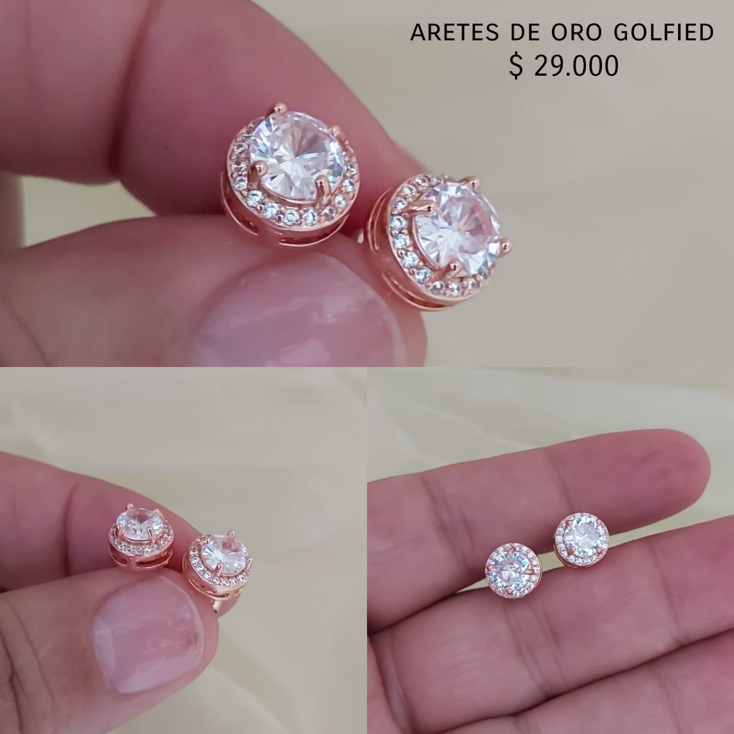 Aretes de oro golfield