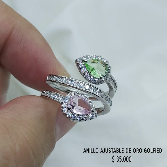 Anillo ajustable de oro golfield