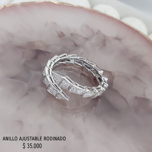 Anillo ajustable rodinado