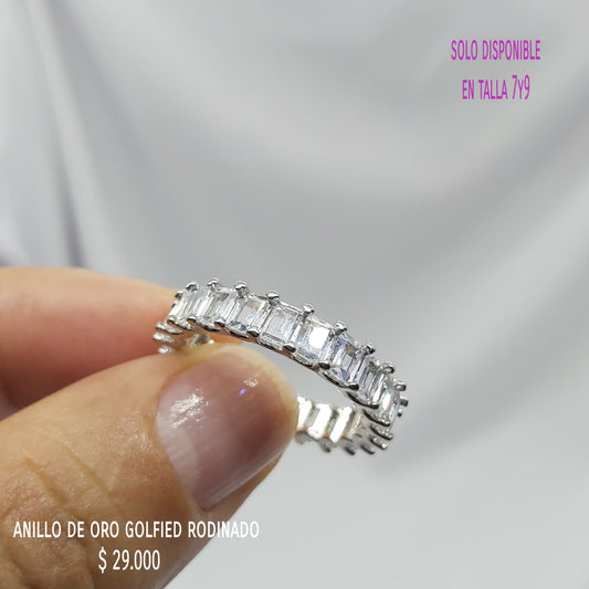 Anillo de oro golfield rodinado