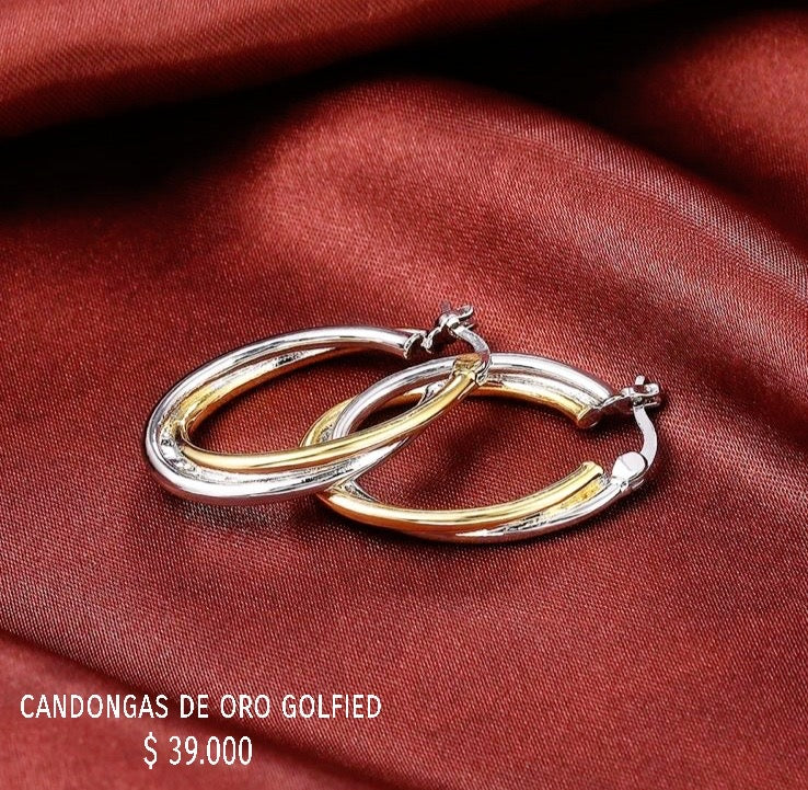 Candongas de oro golfied