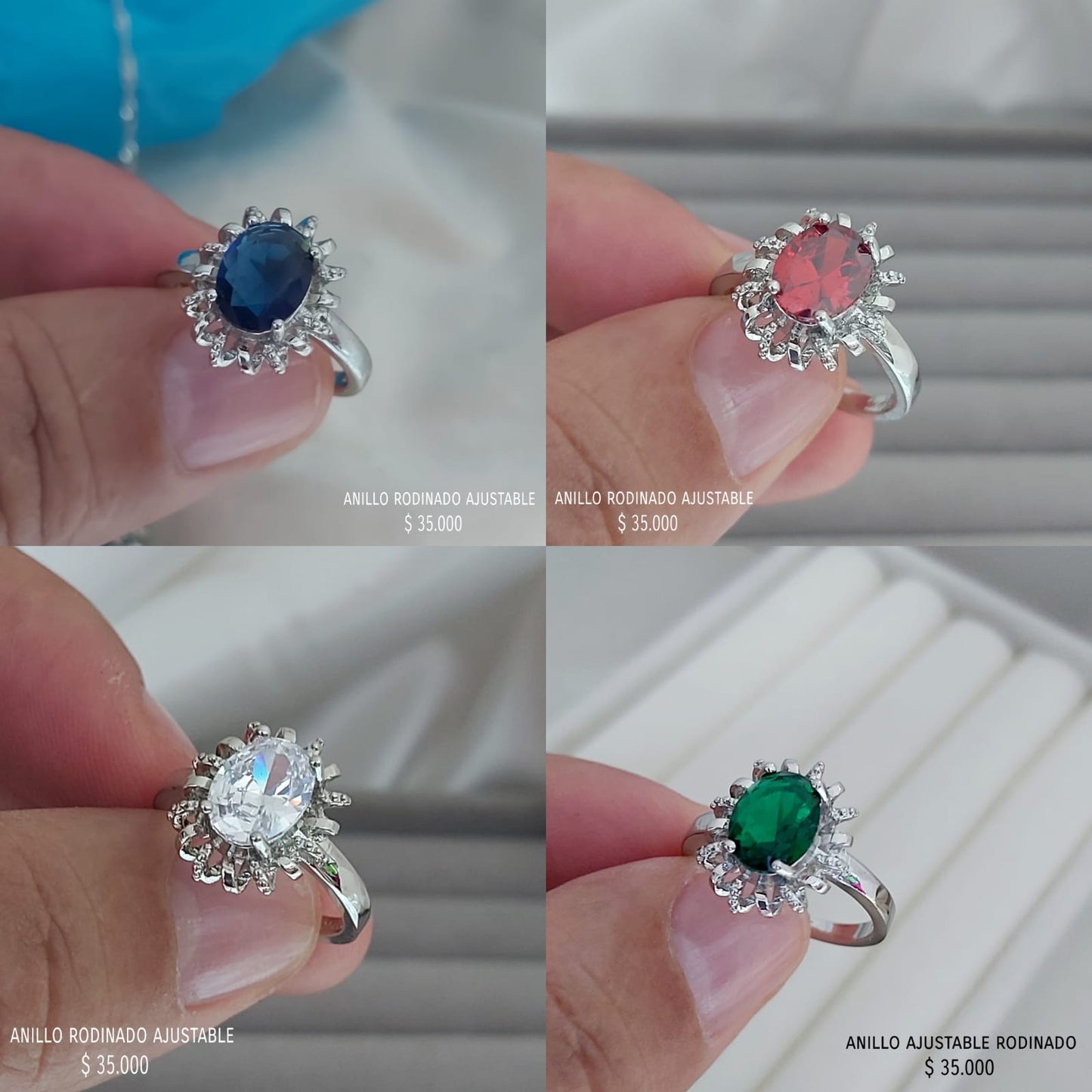 Anillo ajustable rodinado