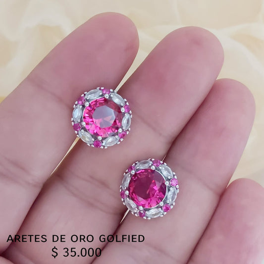 Aretes de oro golfied