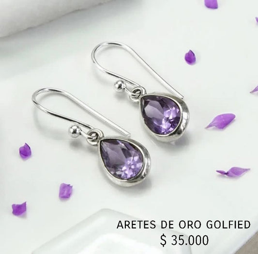 Aretes de oro golfied