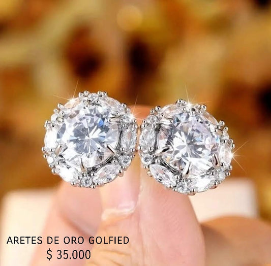 Aretes de oro golfied