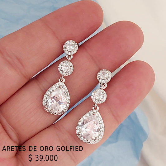 Aretes de oro golfield