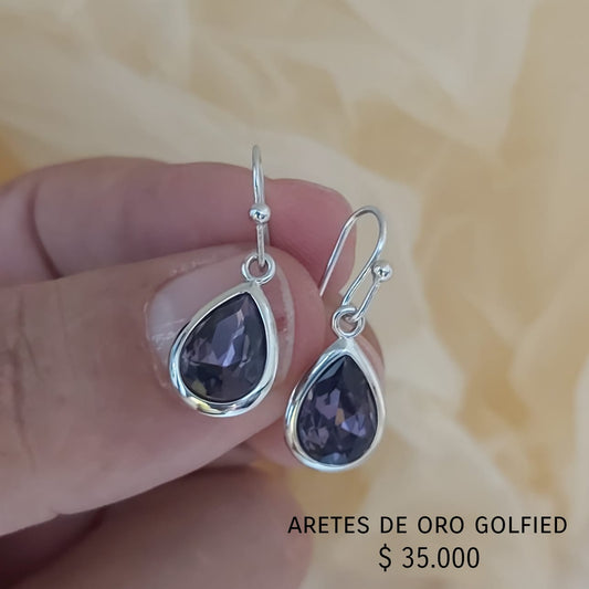 Aretes de oro golfied