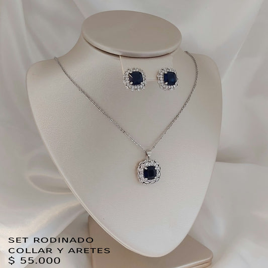 Set de collar y aretes de oro golfield