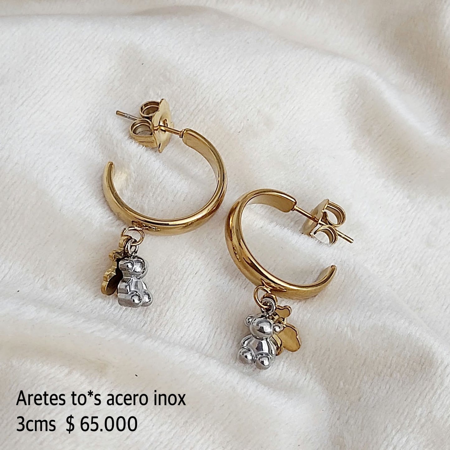 Aretes to*s acero inox