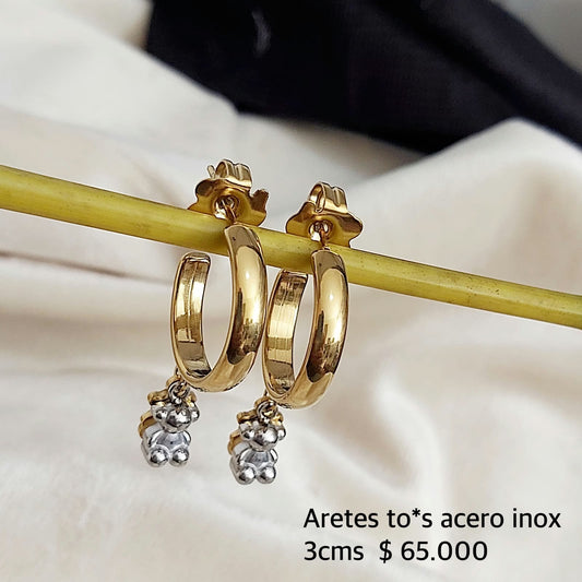 Aretes to*s acero inox
