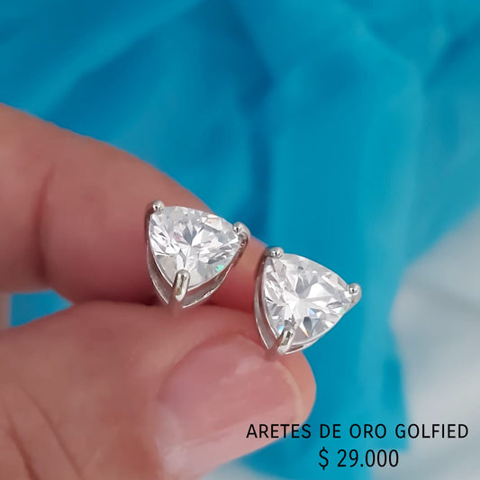 Aretes de oro golfied