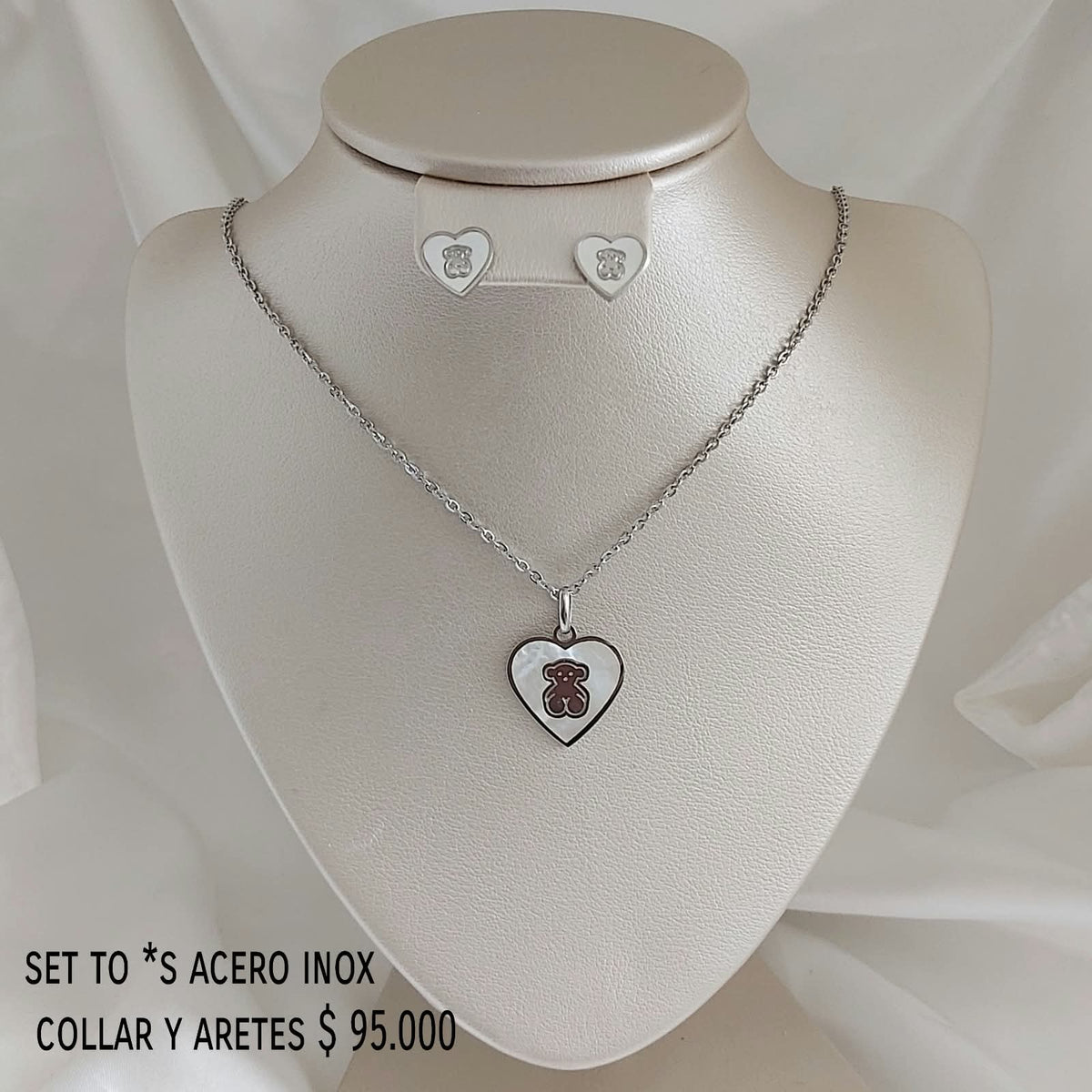 Set to*s collar y aretes acero inox