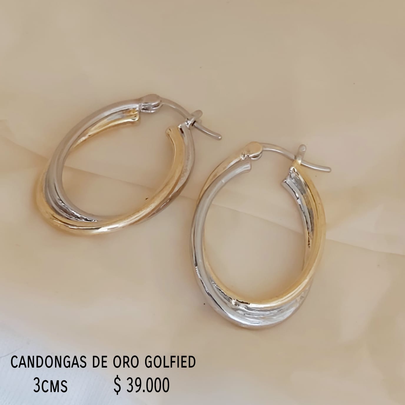 Candongas de oro golfied