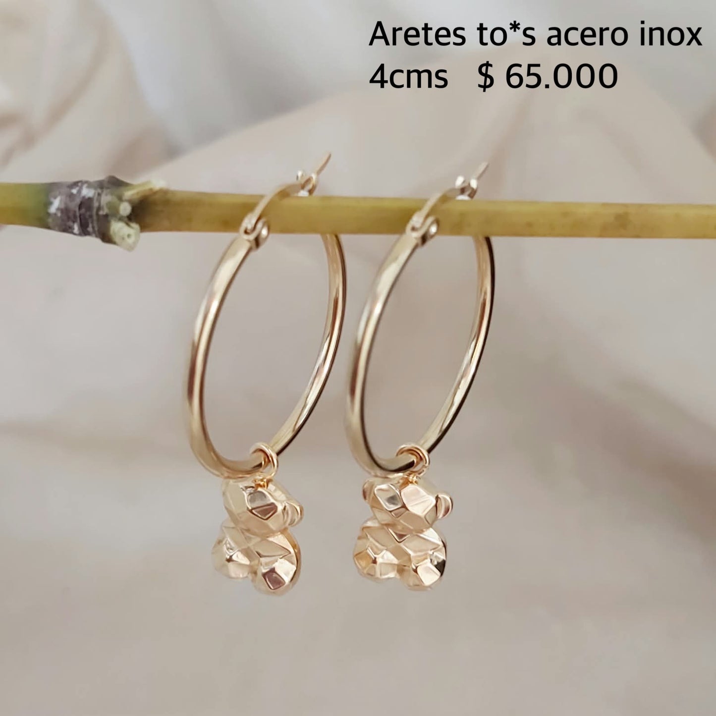 Aretes to*s acero inox