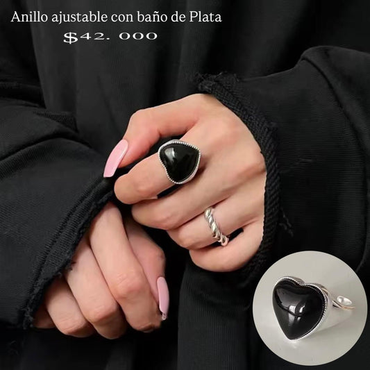 Anillo ajustable baño plata