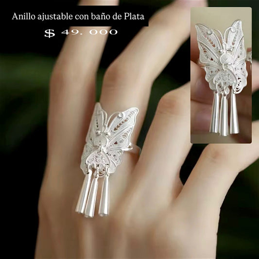 Anillo ajustable baño plata