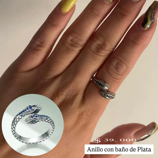 Anillo ajustable baño plata