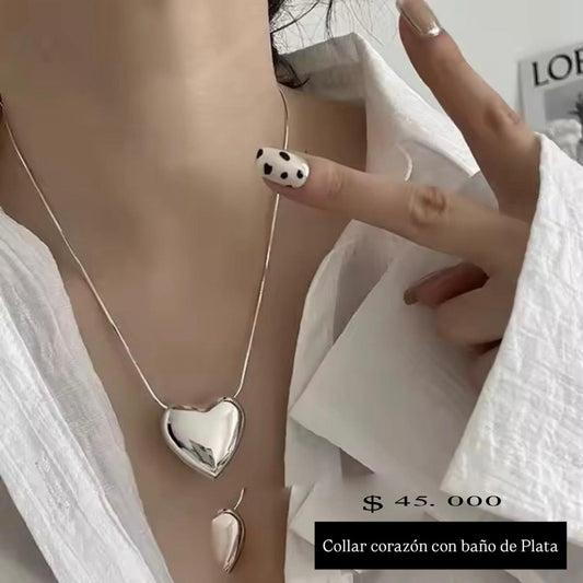 Collar baño plata