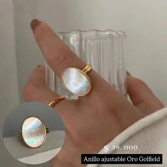 Anillo ajustable baño plata